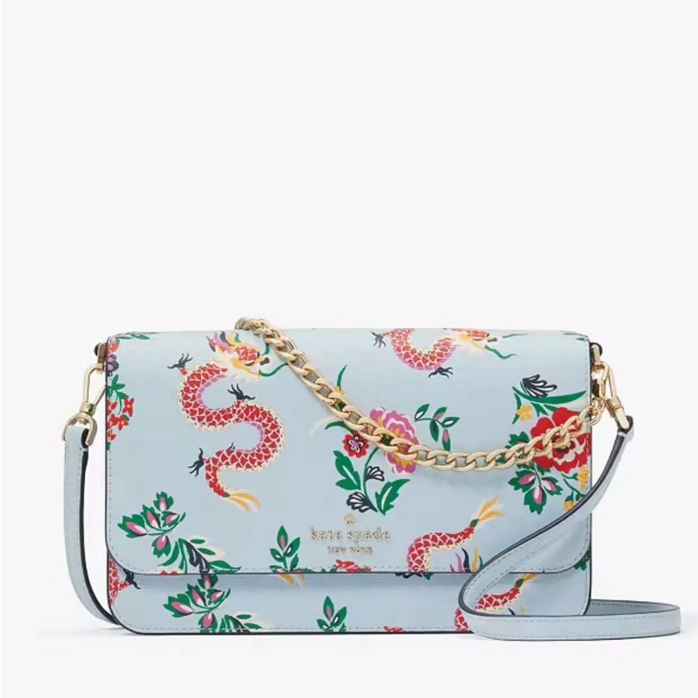 Kate Spade Dragon printed flap crossbody